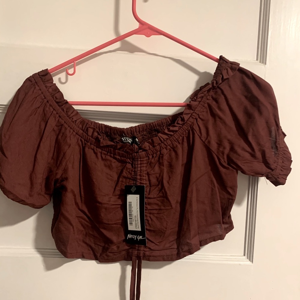 Off the shoulder crop top